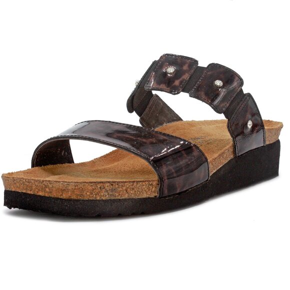 Naot Black ‘Ashley’ Rhinestone Open Toe Slide Sandals - Picture 3 of 9